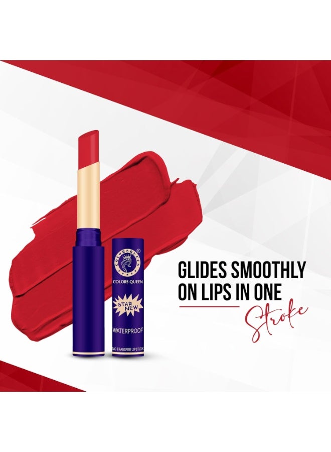 Colors Queen Queen Lips Matte Lipstick | Long Lasting Lipstick Waterproof Highly Pigmented with Smooth Application | Smudge Proof Lipstick for Women (23 - Hot Red) - Image 2